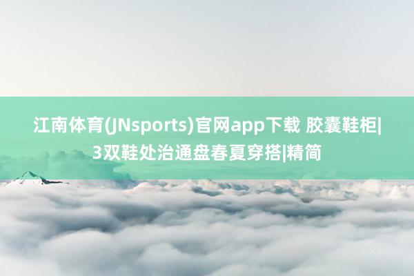 江南体育(JNsports)官网app下载 胶囊鞋柜|3双鞋处治通盘春夏穿搭|精简