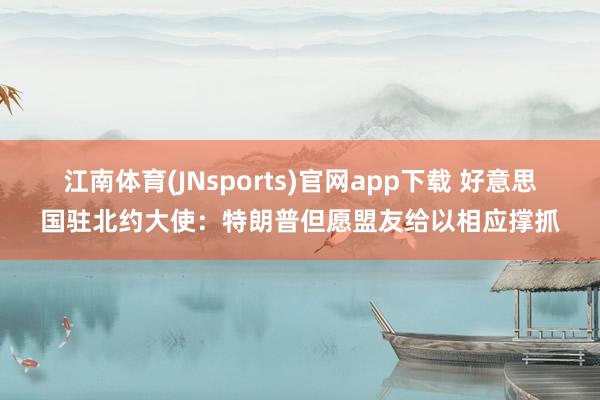 江南体育(JNsports)官网app下载 好意思国驻北约大使：特朗普但愿盟友给以相应撑抓