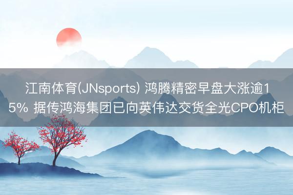 江南体育(JNsports) 鸿腾精密早盘大涨逾15% 据传鸿海集团已向英伟达交货全光CPO机柜