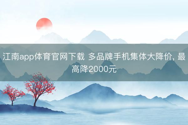 江南app体育官网下载 多品牌手机集体大降价, 最高降2000元