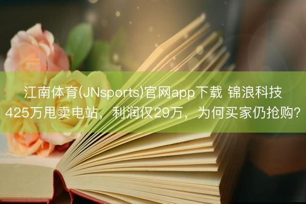 江南体育(JNsports)官网app下载 锦浪科技425万甩卖电站,利润仅29万,为何买家仍抢购?
